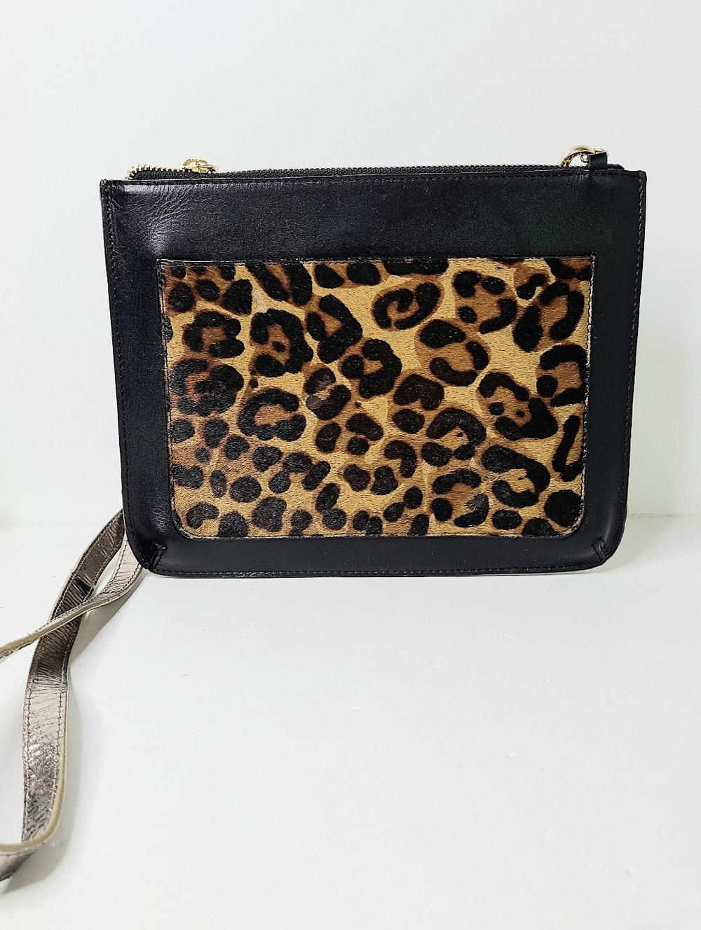 Boden Leopard Calf Hair Genuine Leather Crossbody Bag